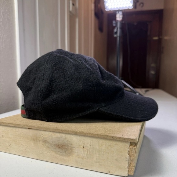 GUCCI Baseball Cap Sz S 57 cm Black Hat - Picture 14 of 14